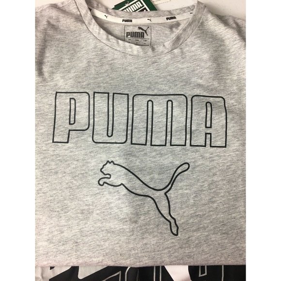 Women’s T Shirt Size S Puma Outline Life Tee Light Gray heather Style TD27070 - Picture 10 of 12